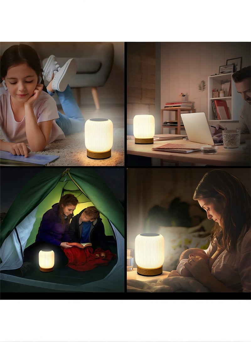 مصباح ليلة LED ذو استجابة لمس، مع خيارات ألوان RGB متعددة، مناسب للرضاعة، القراءة، واستخدامه كمصباح مكتب - Image 2